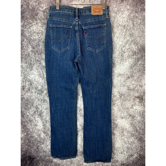 Levi's Jeans Women W28 L32 Blue 725 High Rise Bootcut Western Y2K 90s Boho Retro - Picture 10 of 15